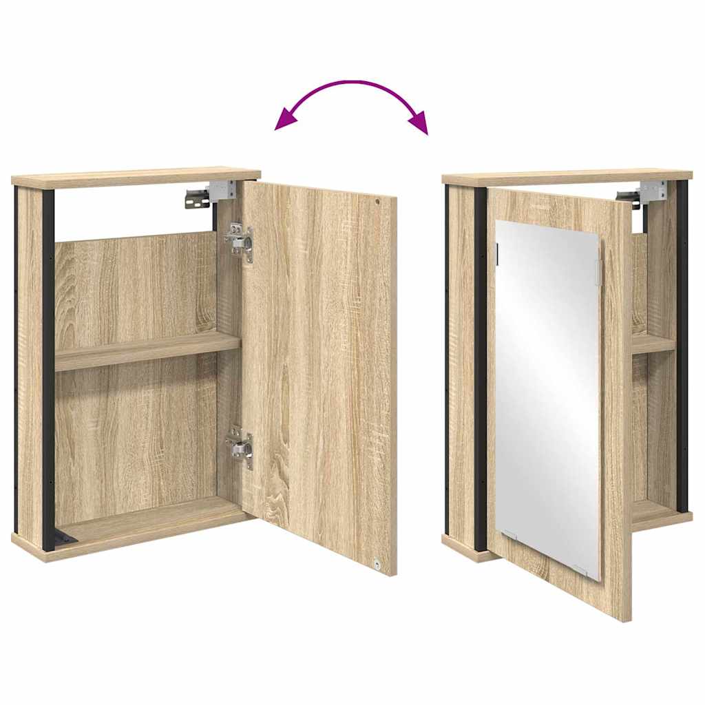 Badezimmermöbel Set 4 pcs Sonoma Eiche 33 x 33 x 185.5 cm