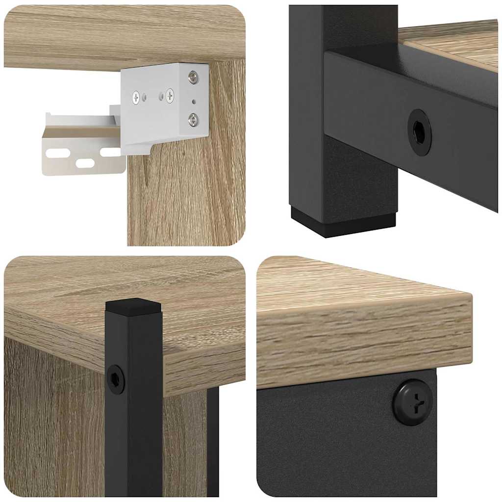 Badezimmermöbel Set 4 pcs Sonoma Eiche 33 x 33 x 185.5 cm