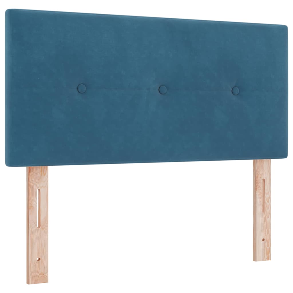 Boxspringbett mit Matratze mit Kopfteil Blau 120 x 190 cm Samt