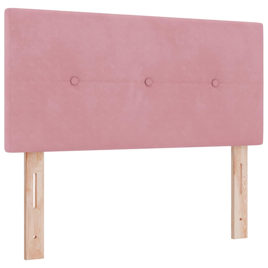 Boxspringbett mit Matratze mit Kopfteil Rosa 120 x 190 cm Samt