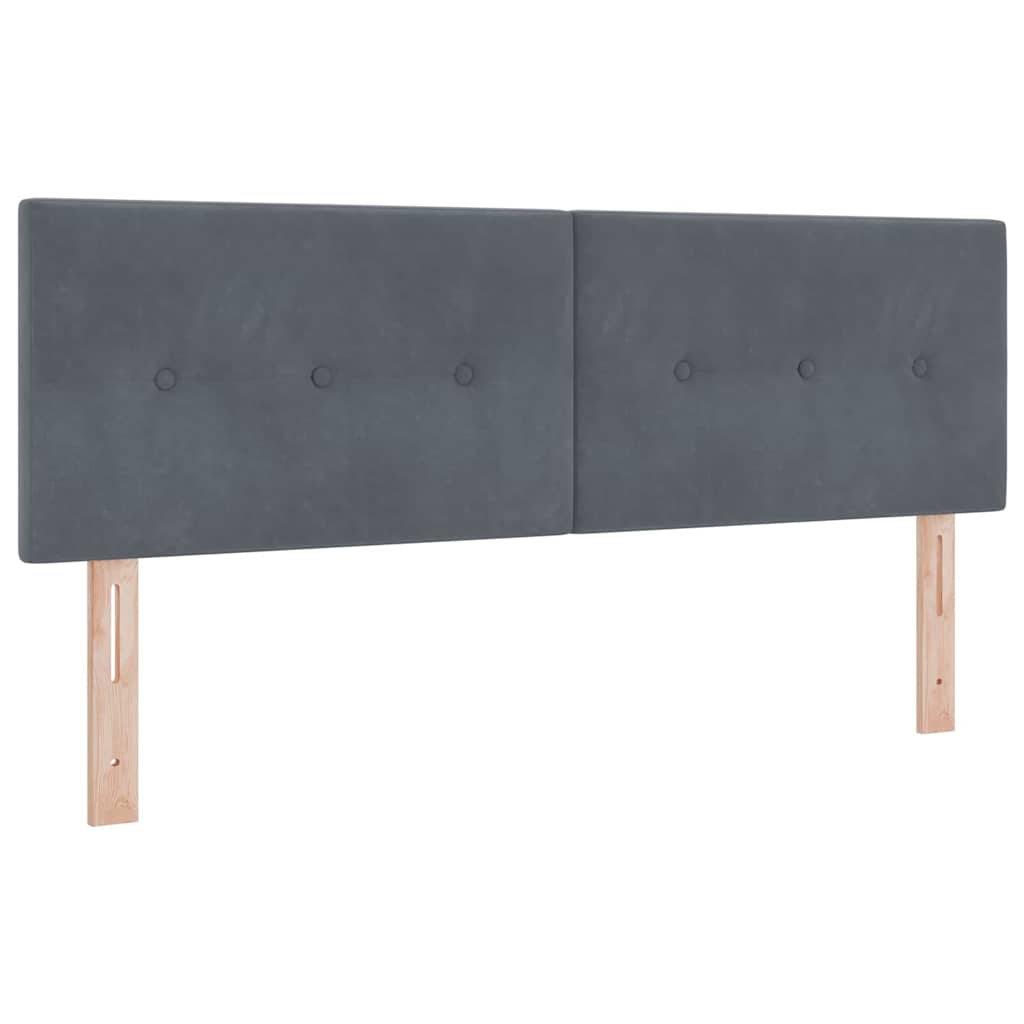 Boxspringbett mit Matratze Dunkelgrau 160 x 200 cm Samt