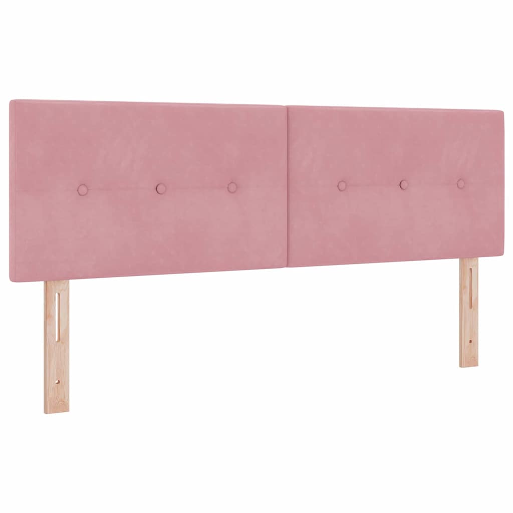 Boxspringbett mit Matratze mit Kopfteil Rosa 160 x 200 cm Samt
