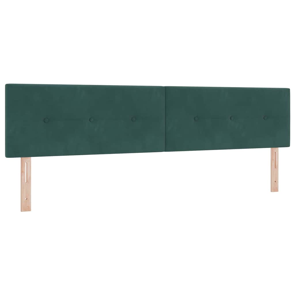 Boxspringbett mit Matratze Dunkelgrün 200 x 200 cm Samt