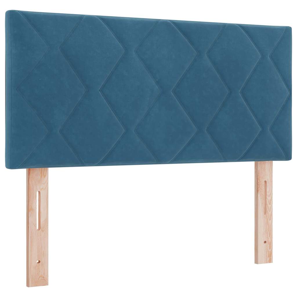 Boxspringbett mit Matratze Dunkelblau 100 x 200 cm Samt