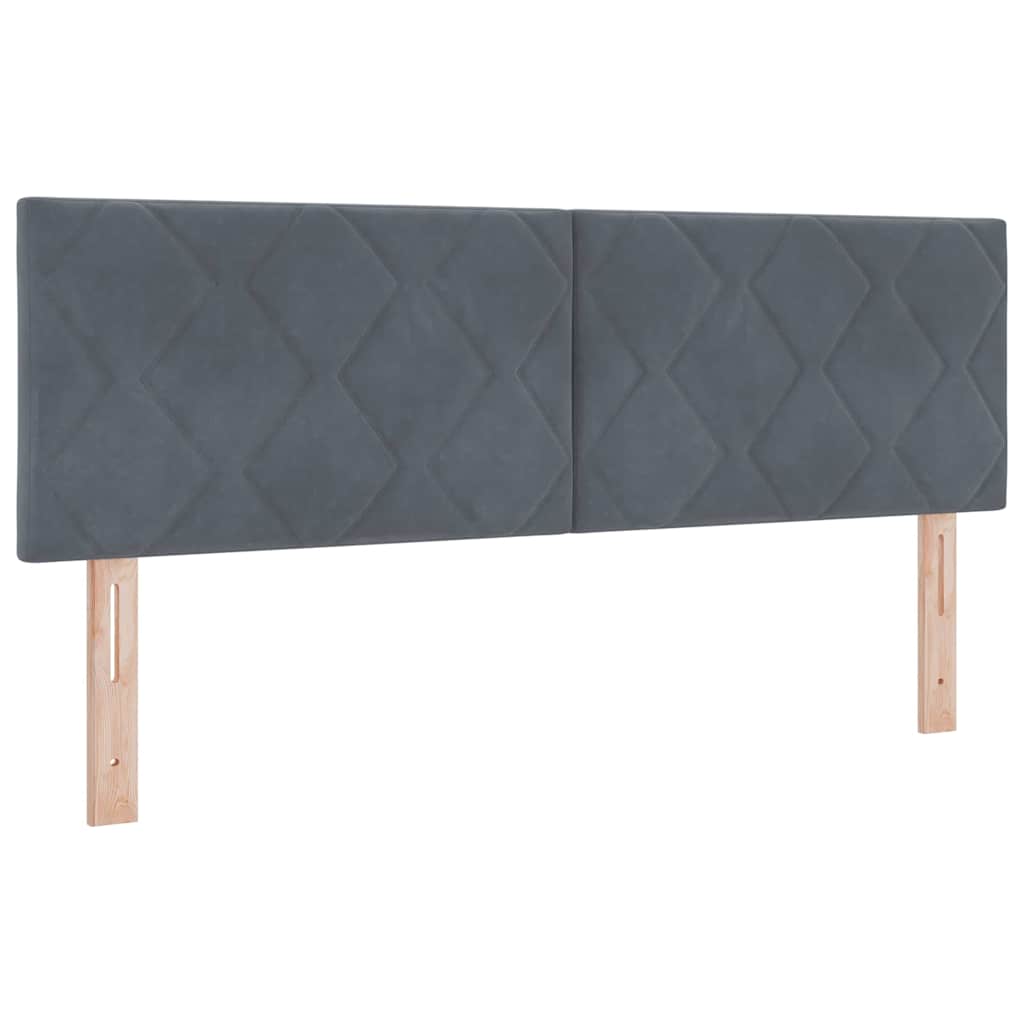 Boxspringbett mit Matratze Dunkelgrau 160 x 200 cm Samt
