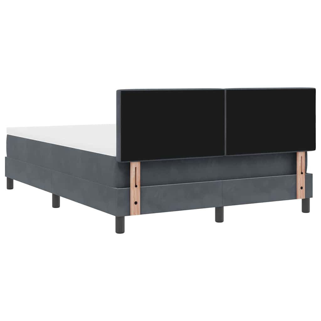 Boxspringbett mit Matratze Dunkelgrau 160 x 200 cm Samt