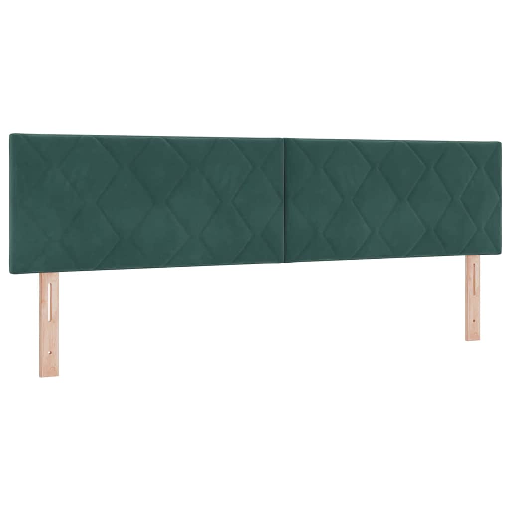 Boxspringbett mit Matratze Dunkelgrün 180 x 200 cm Samt