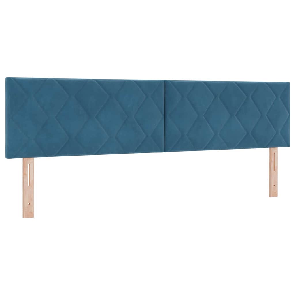 Boxspringbett mit Matratze Dunkelblau 180 x 200 cm Samt