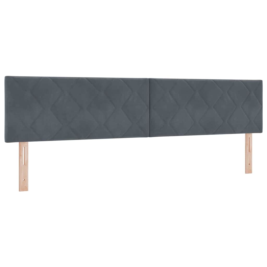 Boxspringbett mit Matratze Dunkelgrau 200 x 200 cm Samt