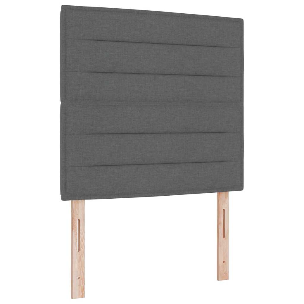 Boxspringbett mit Matratze Dunkelgrau 100 x 200 cm Stoff