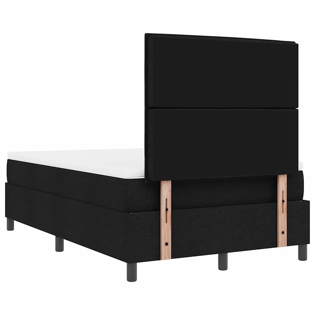 Boxspringbett mit Matratze Schwarz 120 x 200 cm Stoff
