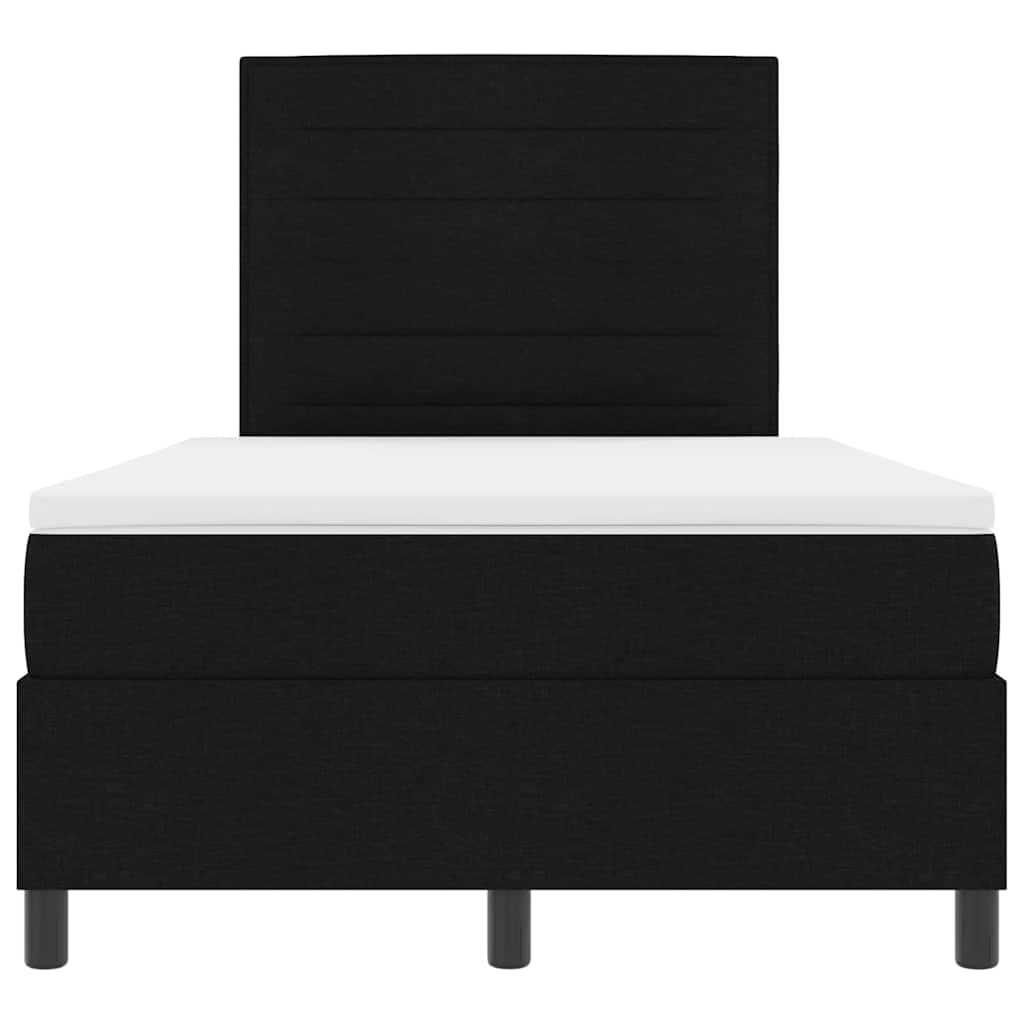 Boxspringbett mit Matratze Schwarz 120 x 200 cm Stoff