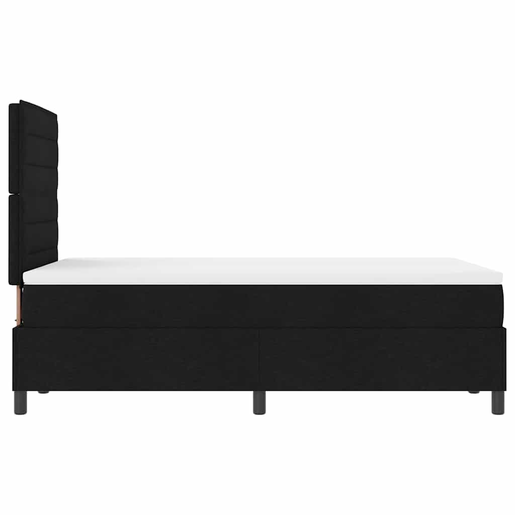 Boxspringbett mit Matratze Schwarz 120 x 200 cm Stoff