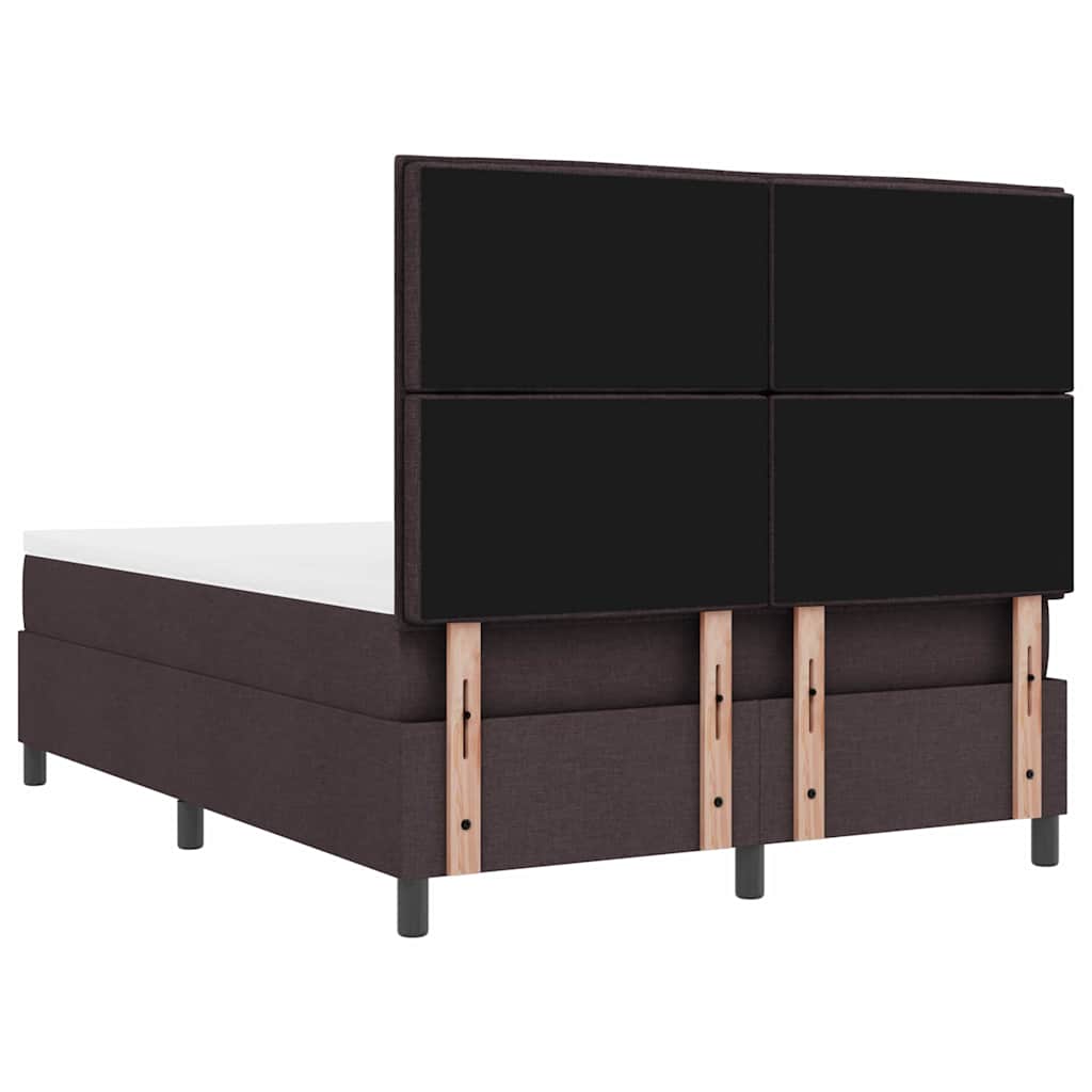 Boxspringbett mit Matratze Dunkelbraun 160 x 200 cm Stoff