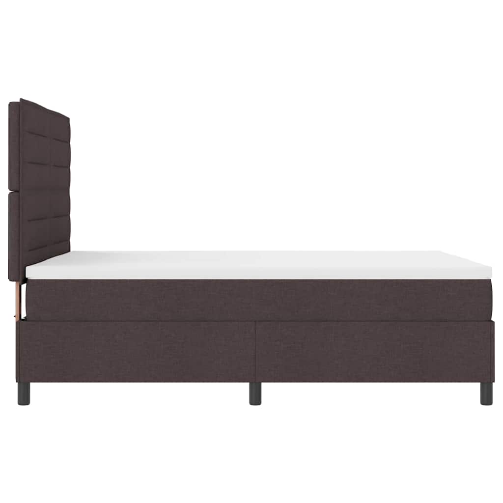 Boxspringbett mit Matratze Dunkelbraun 160 x 200 cm Stoff