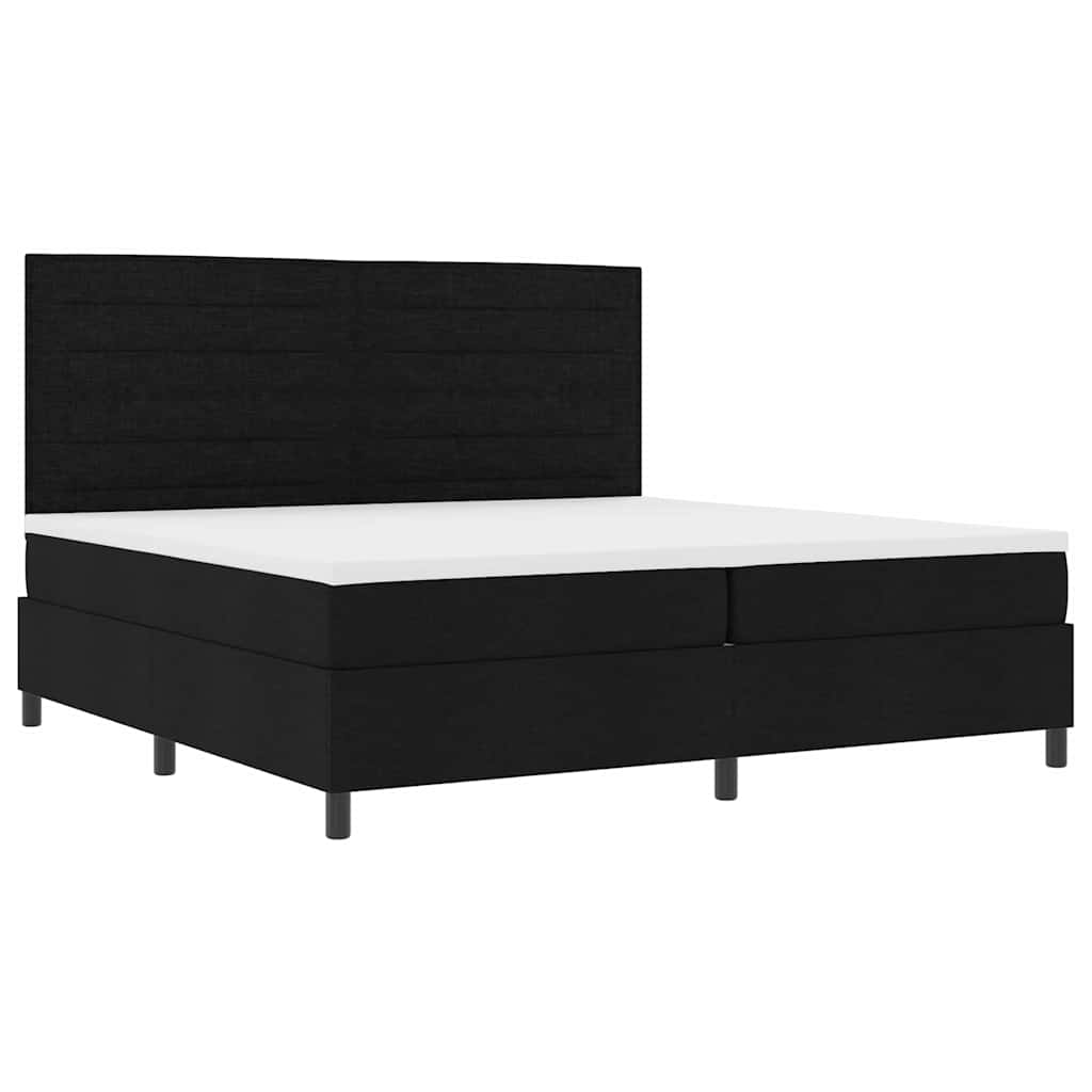 Boxspringbett mit Matratze Schwarz 200 x 200 cm Stoff