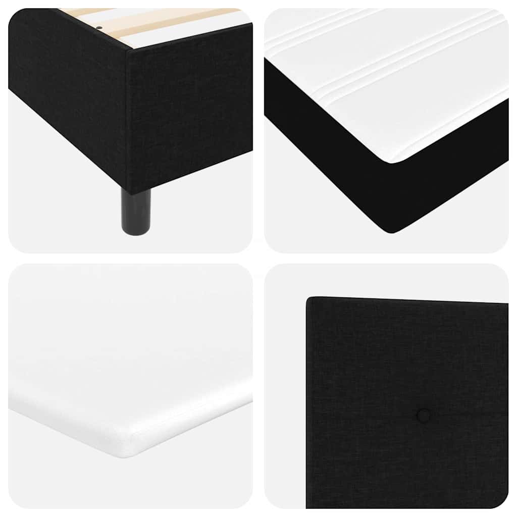 Boxspringbett mit Matratze Schwarz 120 x 200 cm Stoff