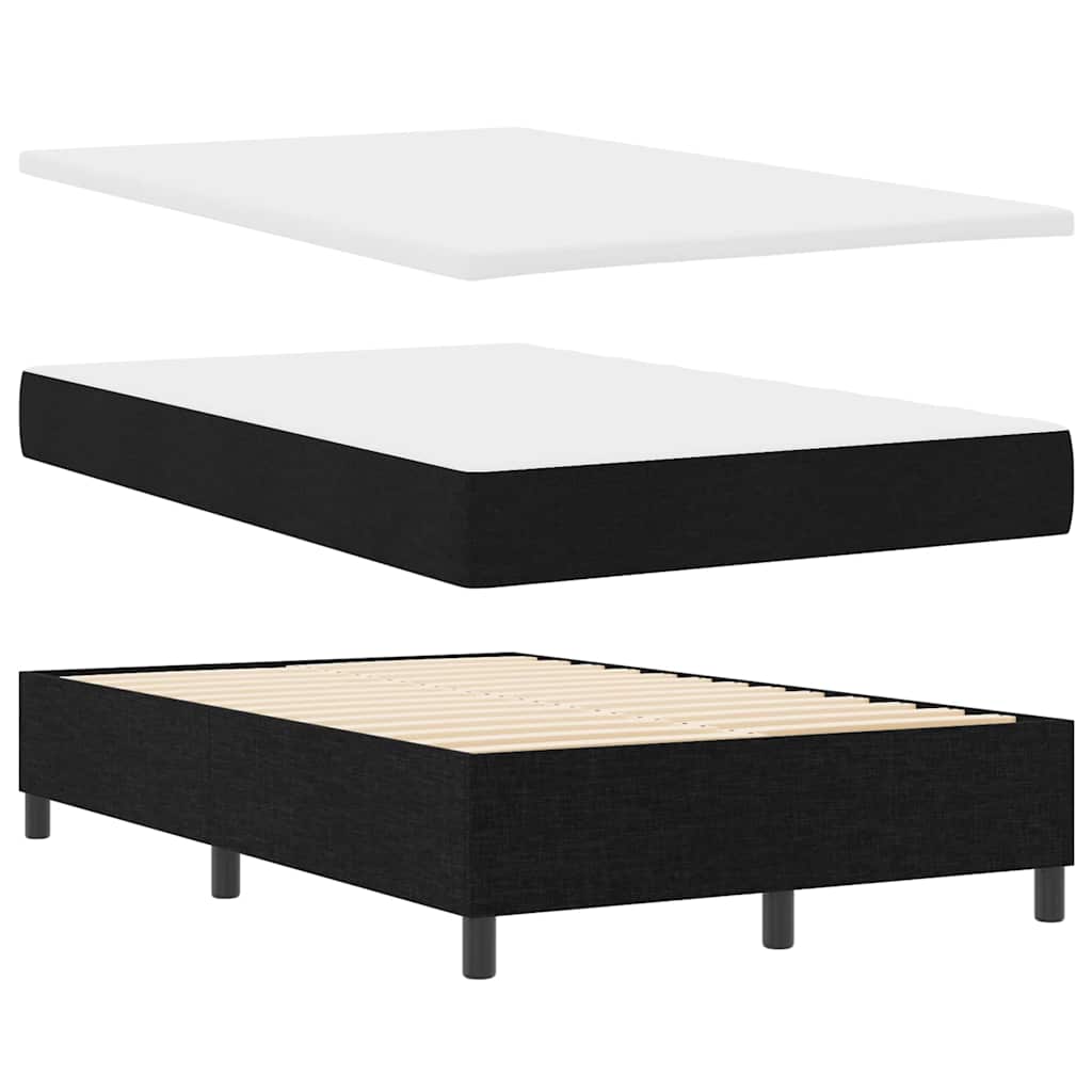 Boxspringbett mit Matratze Schwarz 120 x 200 cm Stoff