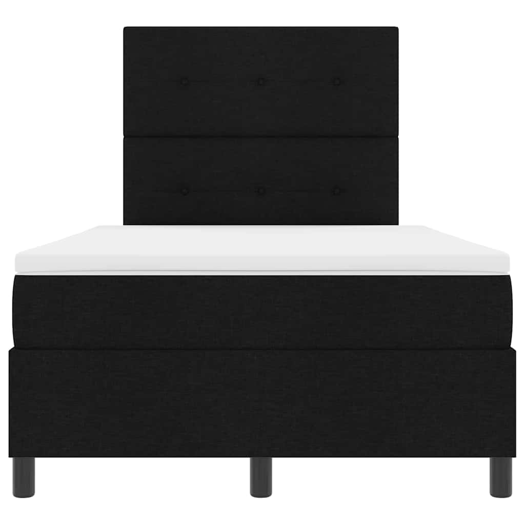Boxspringbett mit Matratze Schwarz 120 x 200 cm Stoff