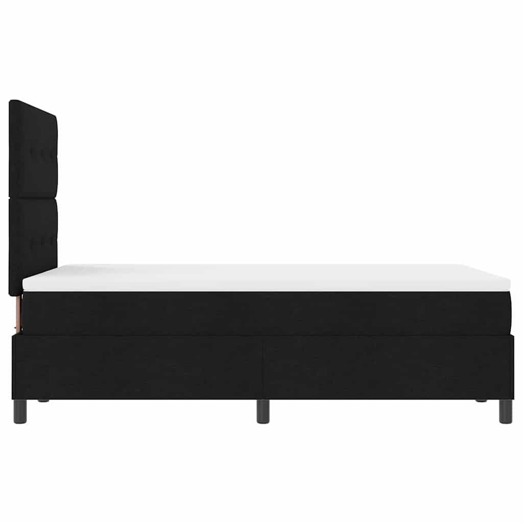 Boxspringbett mit Matratze Schwarz 120 x 200 cm Stoff