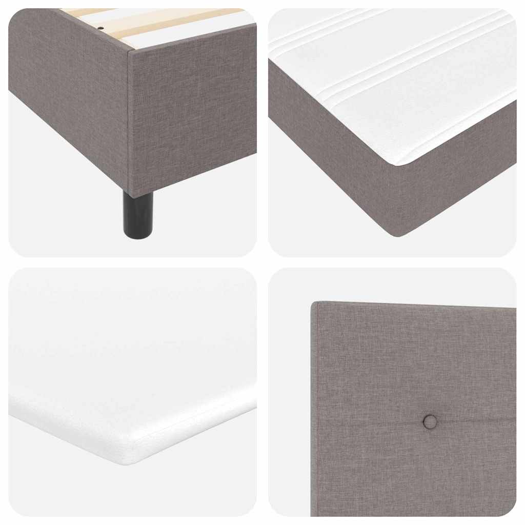Boxspringbett mit Matratze Taupe 120 x 200 cm Stoff