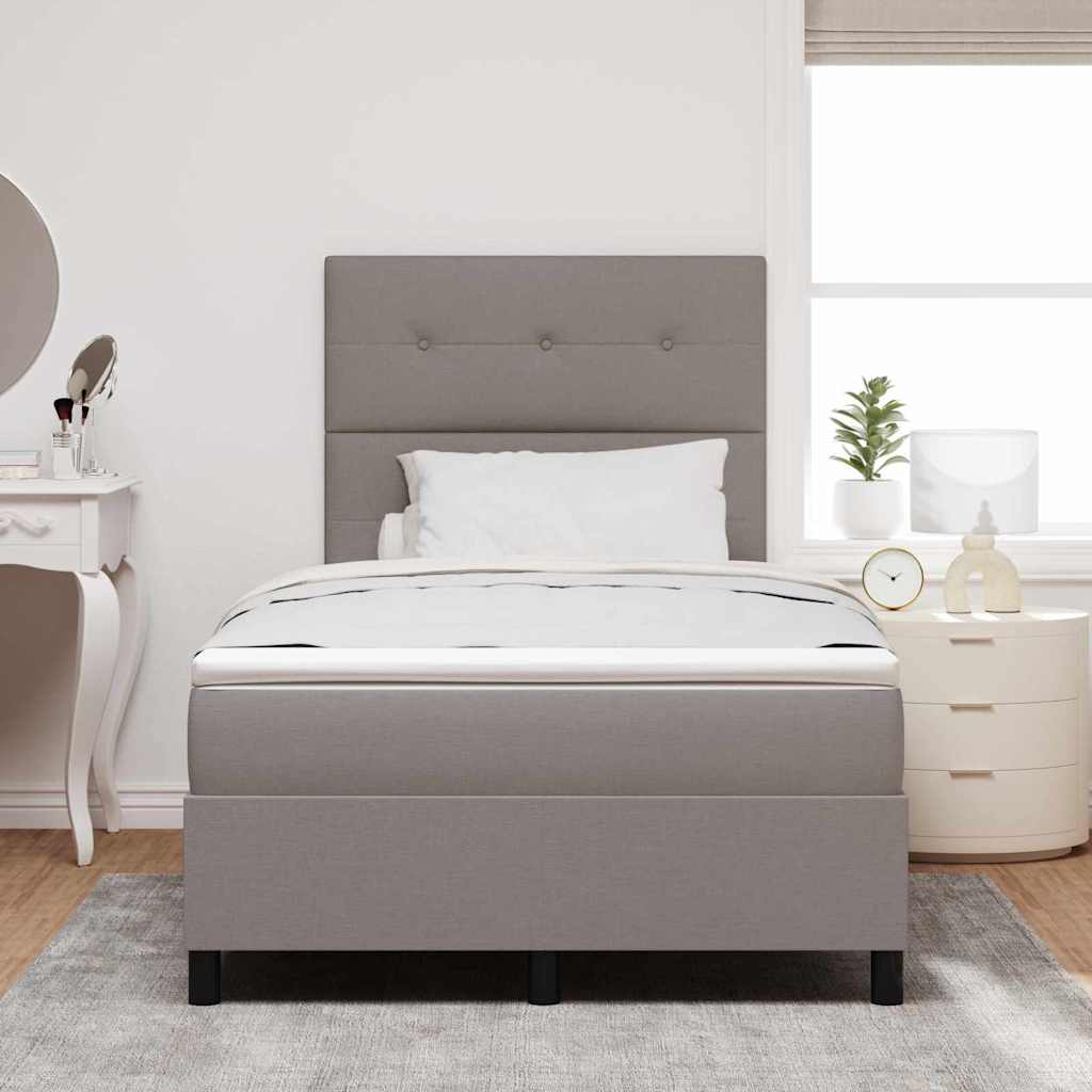 Boxspringbett mit Matratze Taupe 120 x 200 cm Stoff