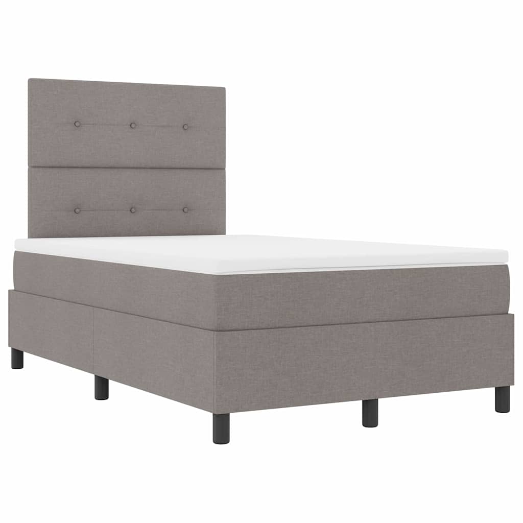 Boxspringbett mit Matratze Taupe 120 x 200 cm Stoff