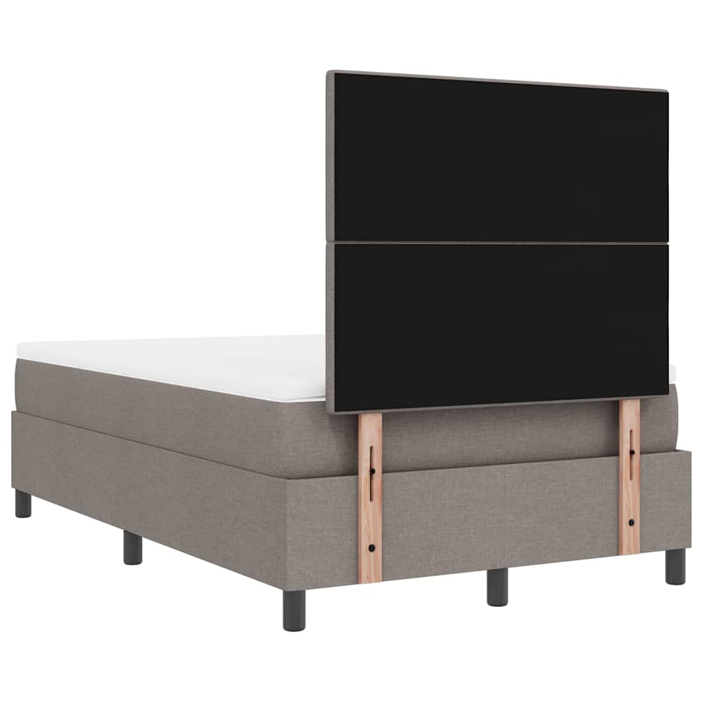 Boxspringbett mit Matratze Taupe 120 x 200 cm Stoff