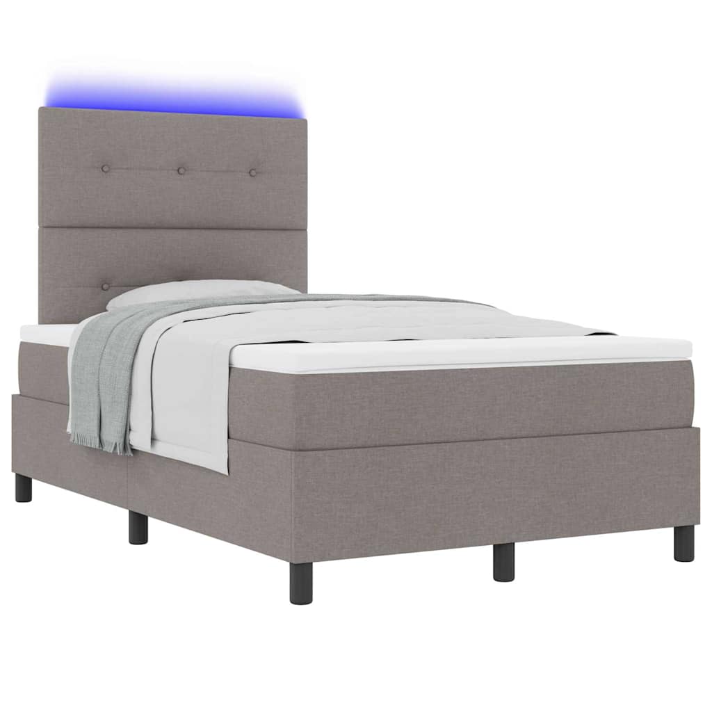 Boxspringbett mit Matratze Taupe 120 x 200 cm Stoff