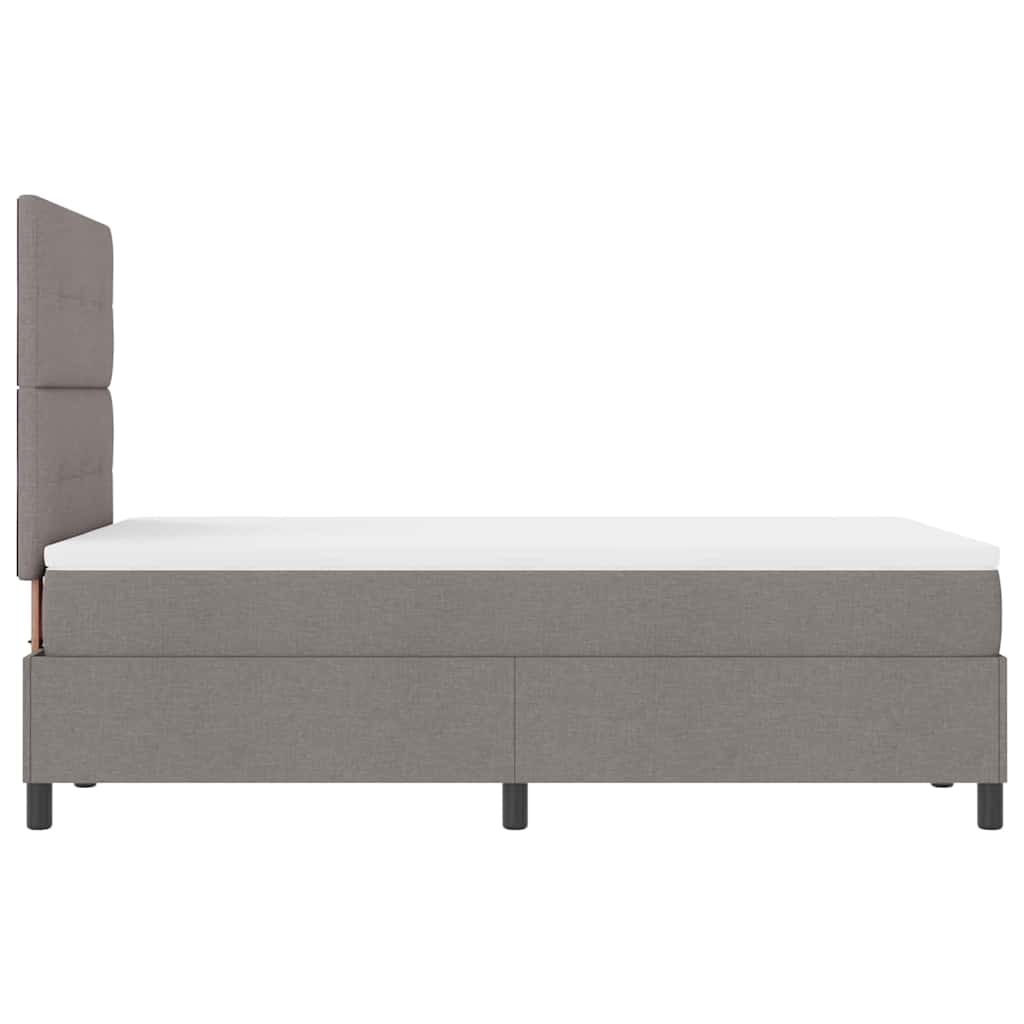 Boxspringbett mit Matratze Taupe 120 x 200 cm Stoff