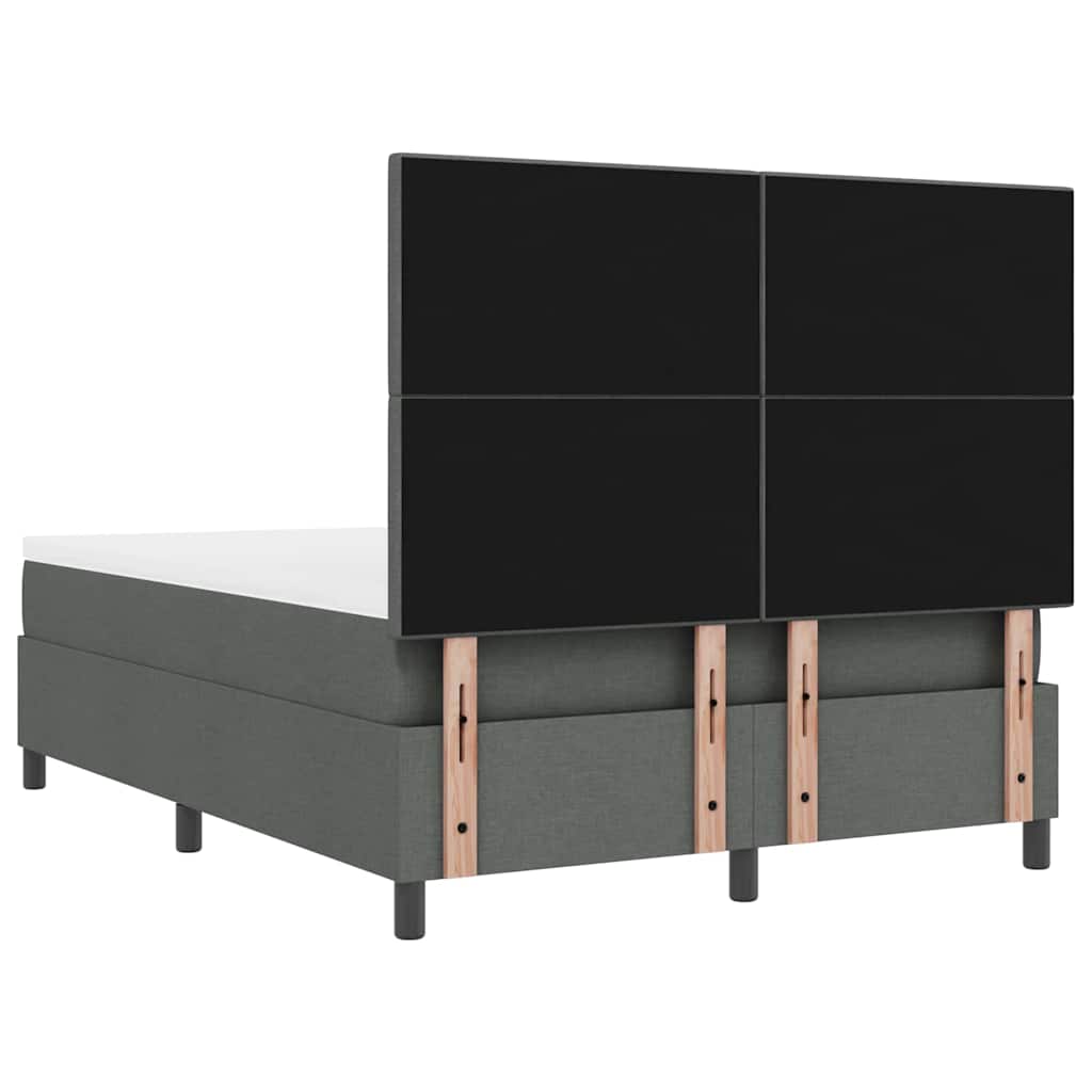 Boxspringbett mit Matratze Dunkelgrau 160 x 200 cm Stoff