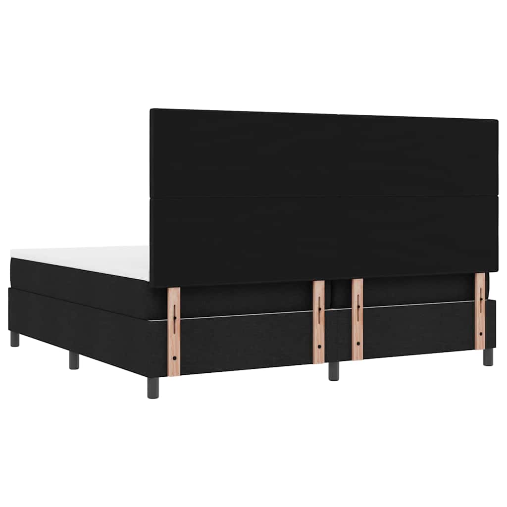 Boxspringbett mit Matratze Schwarz 200 x 200 cm Stoff