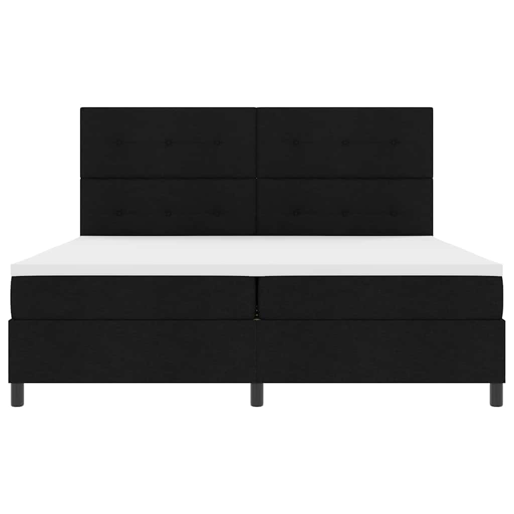 Boxspringbett mit Matratze Schwarz 200 x 200 cm Stoff