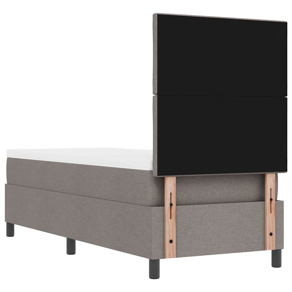 Boxspringbett mit Matratze mit Kopfteil Taupe 80 x 200 cm Stoff