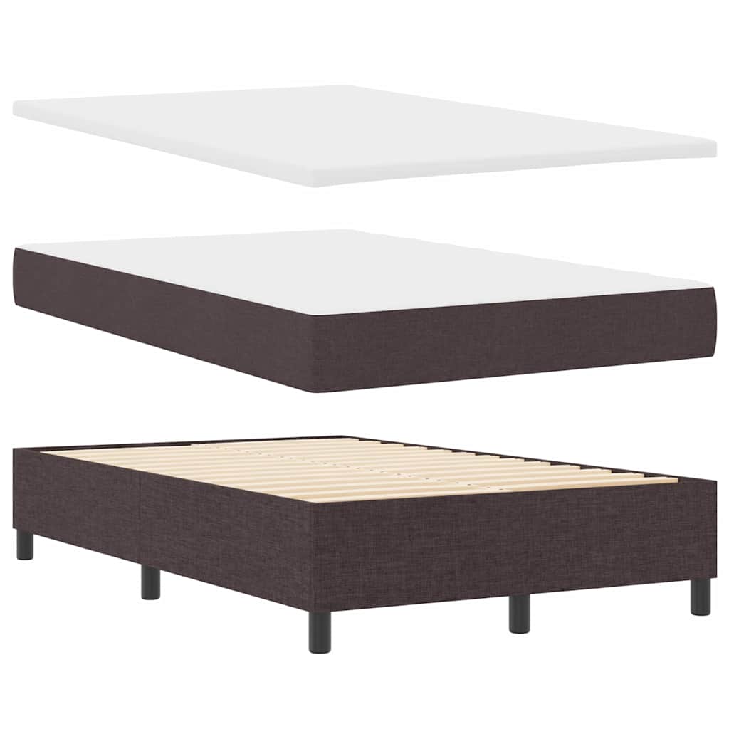 Boxspringbett mit Matratze Dunkelbraun 120 x 200 cm Stoff