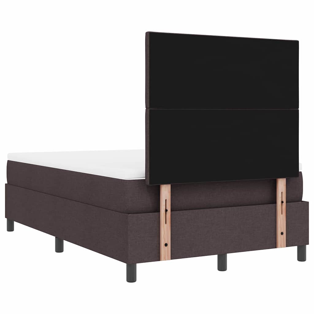 Boxspringbett mit Matratze Dunkelbraun 120 x 200 cm Stoff