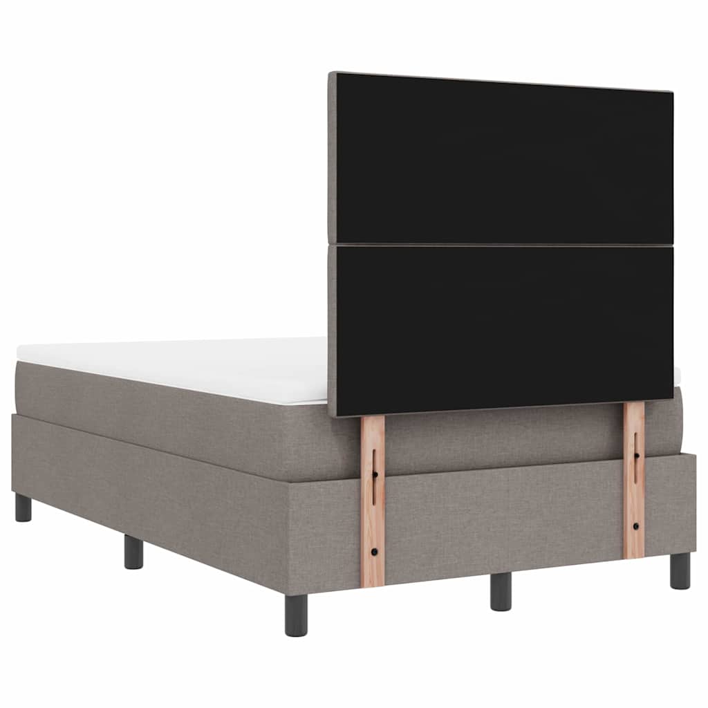 Boxspringbett mit Matratze Taupe 120 x 200 cm Stoff