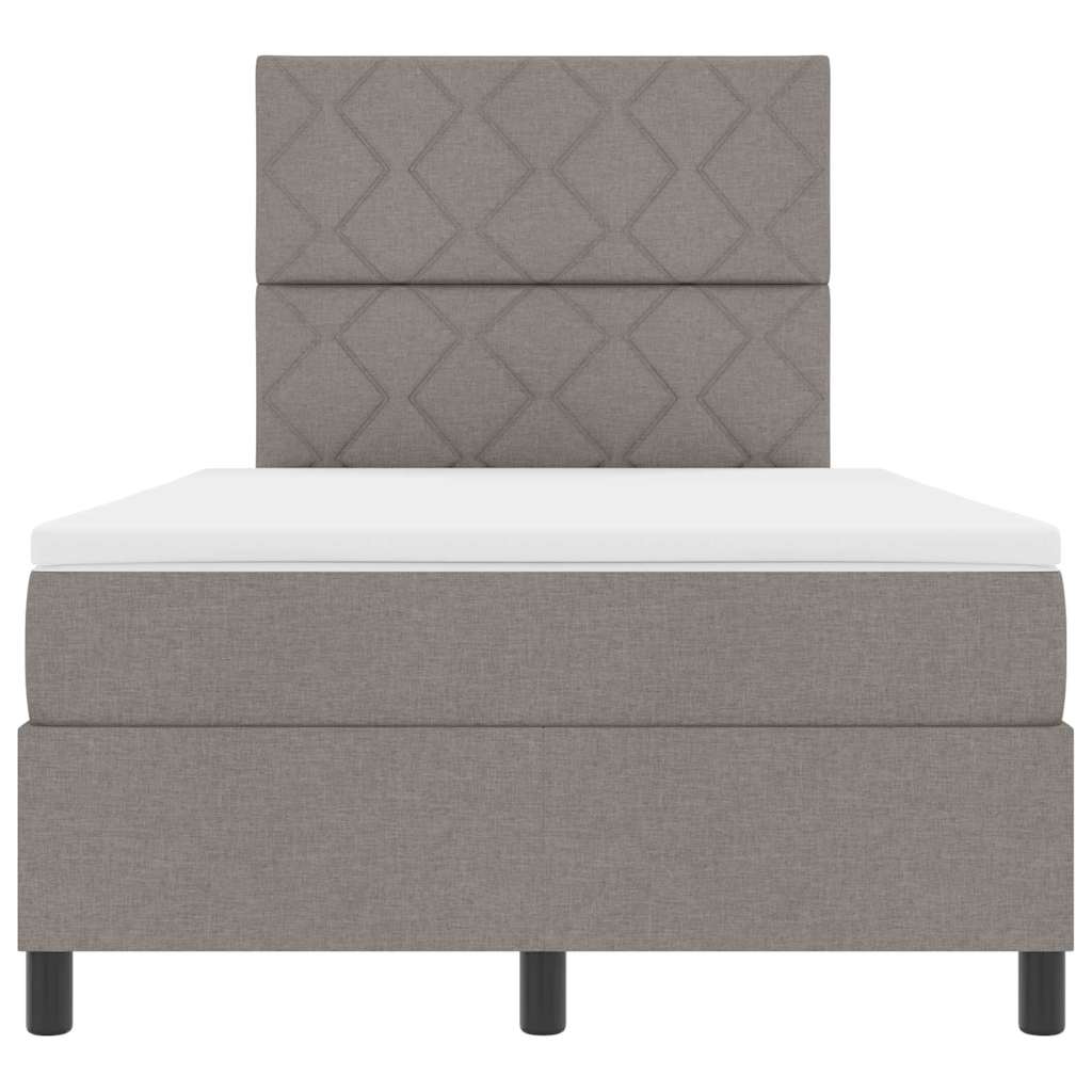 Boxspringbett mit Matratze Taupe 120 x 200 cm Stoff