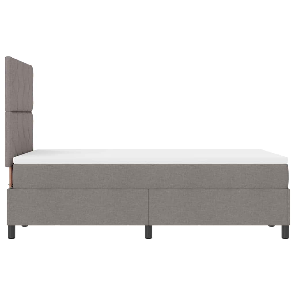 Boxspringbett mit Matratze Taupe 120 x 200 cm Stoff