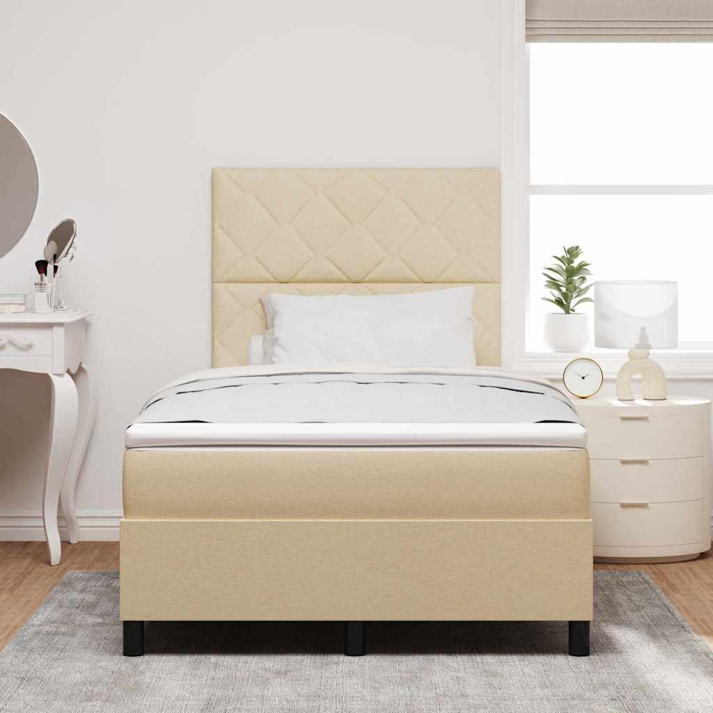 Boxspringbett mit Matratze Creme 120 x 200 cm Stoff