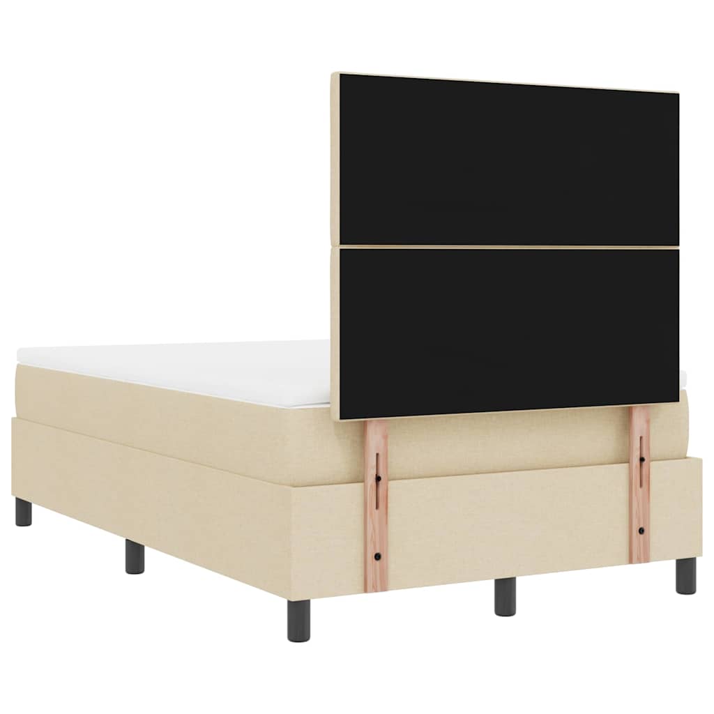 Boxspringbett mit Matratze Creme 120 x 200 cm Stoff