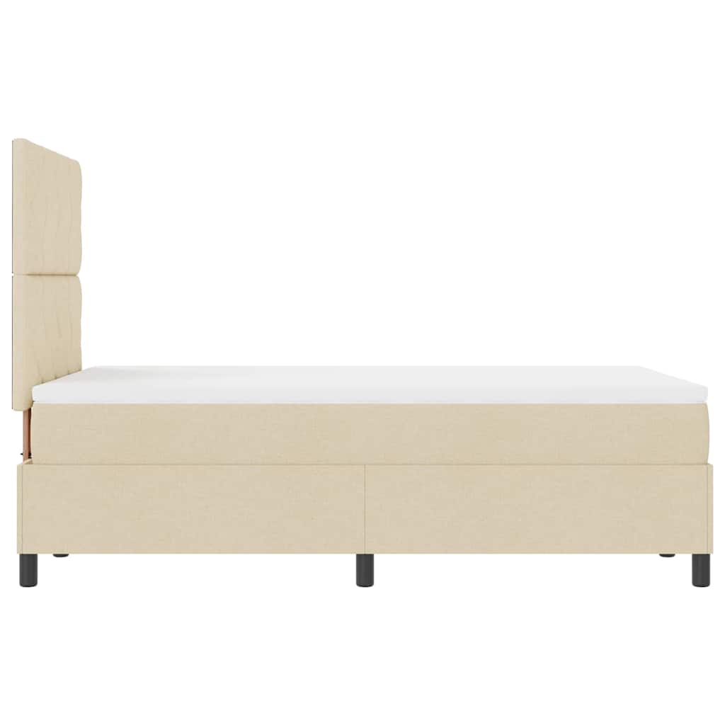 Boxspringbett mit Matratze Creme 120 x 200 cm Stoff