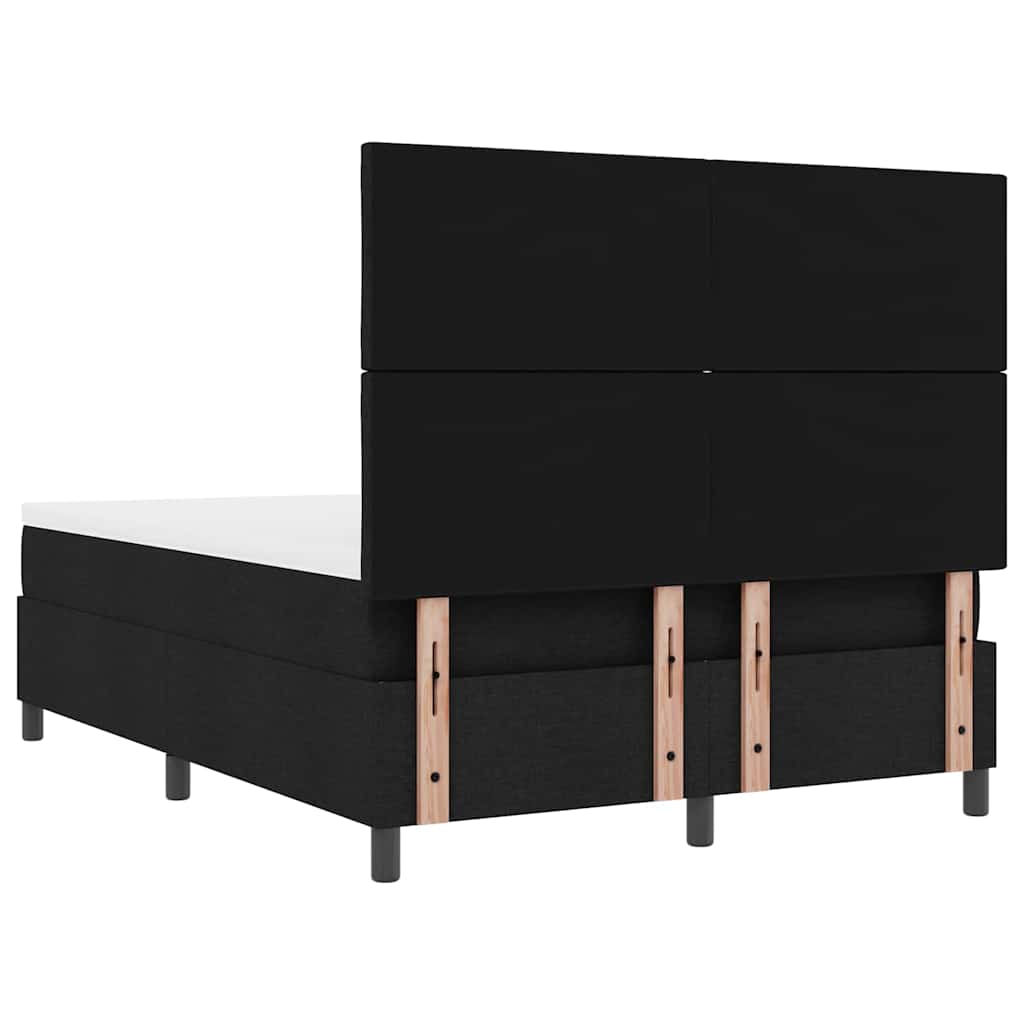 Boxspringbett mit Matratze Schwarz 140 x 200 cm Stoff