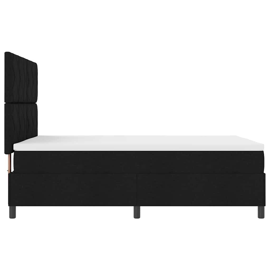 Boxspringbett mit Matratze Schwarz 140 x 200 cm Stoff