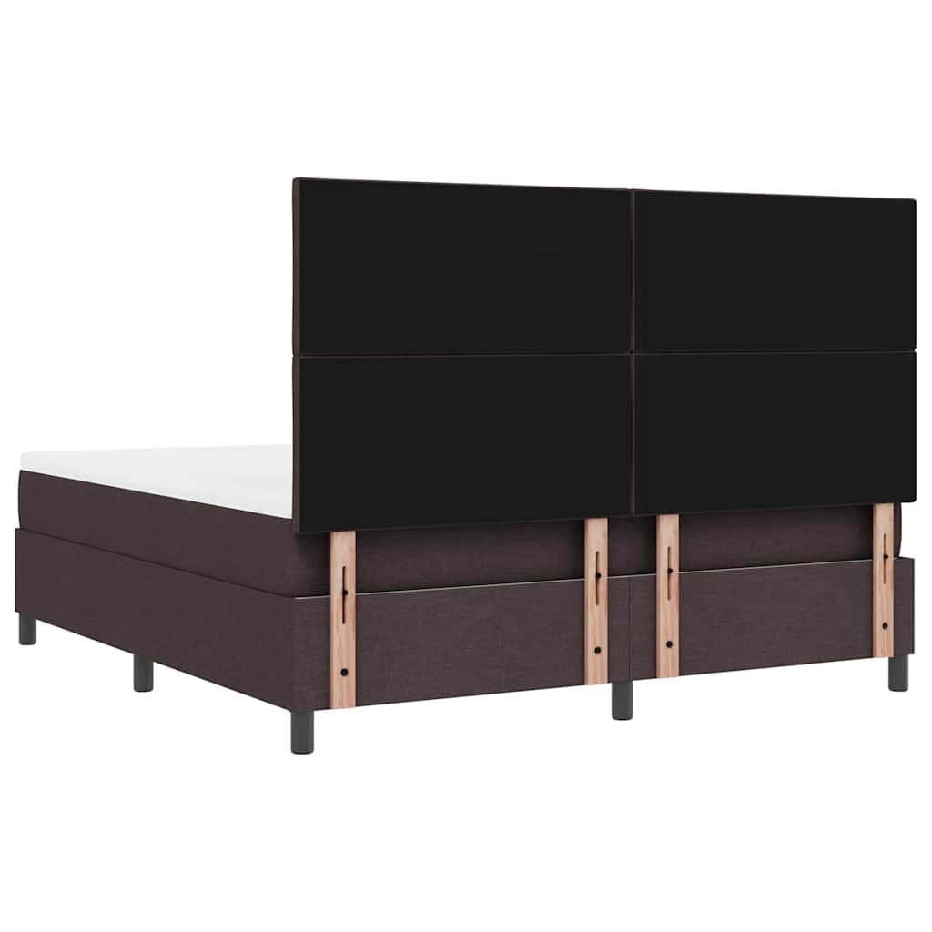 Boxspringbett mit Matratze Dunkelbraun 180 x 200 cm Stoff