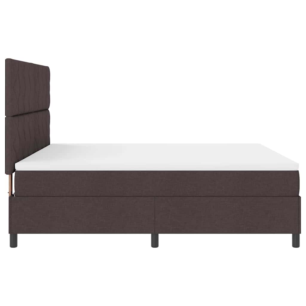 Boxspringbett mit Matratze Dunkelbraun 180 x 200 cm Stoff