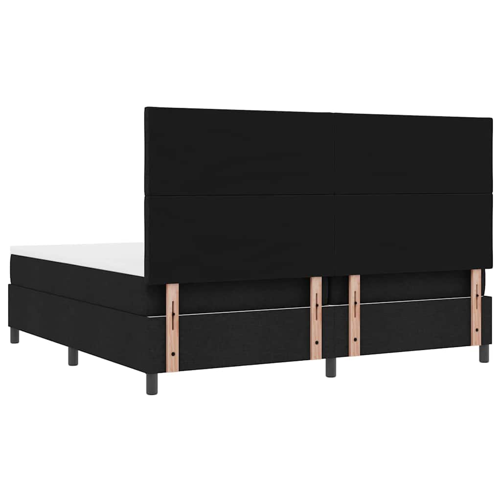 Boxspringbett mit Matratze Schwarz 200 x 200 cm Stoff