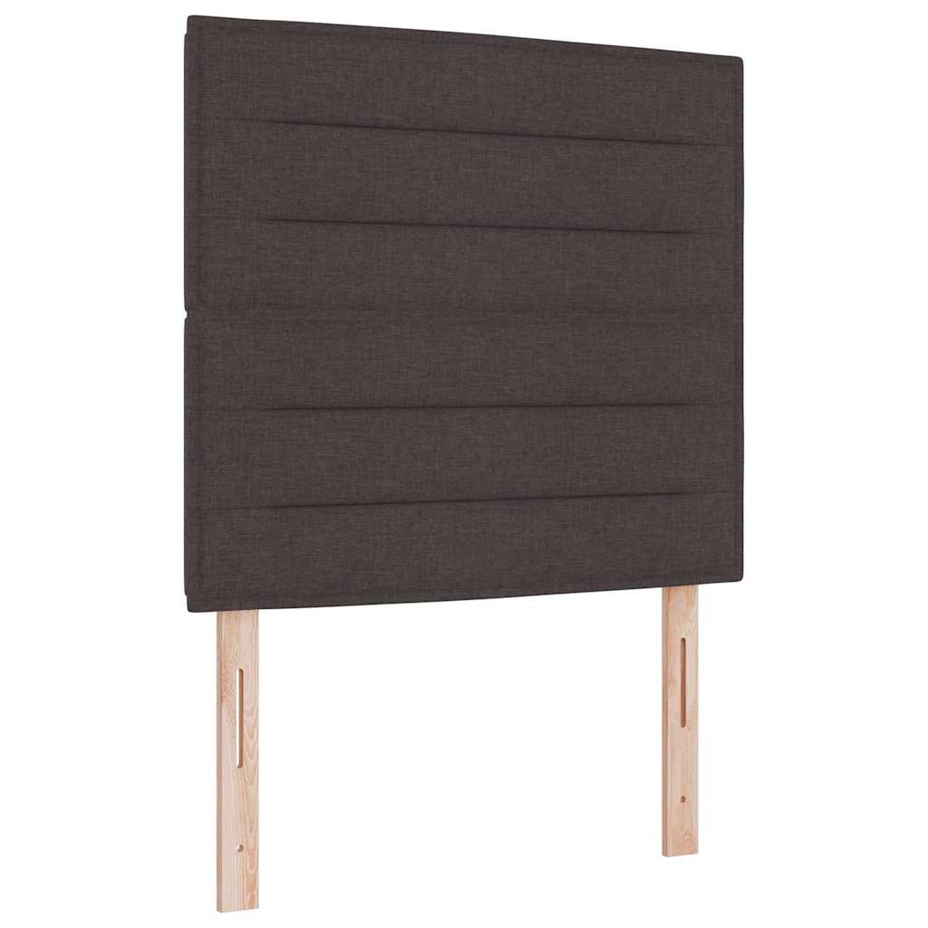 Boxspringbett mit Matratze Dunkelbraun 90 x 200 cm Stoff