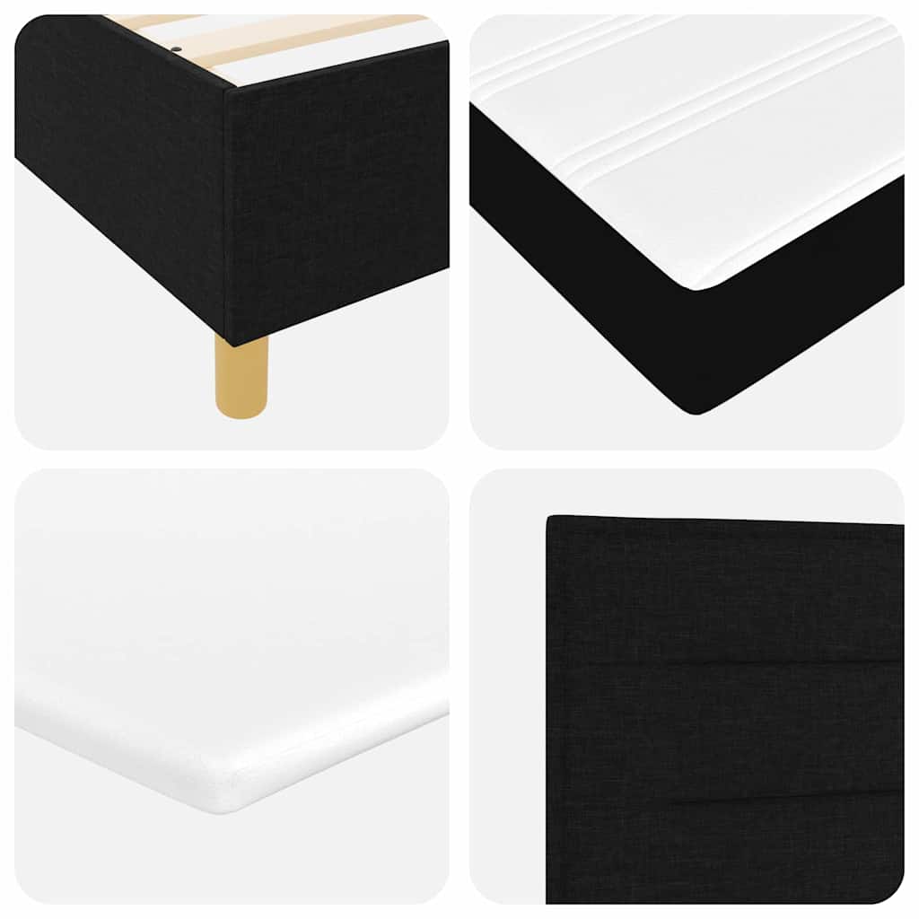 Boxspringbett mit Matratze Schwarz 120 x 190 cm Stoff