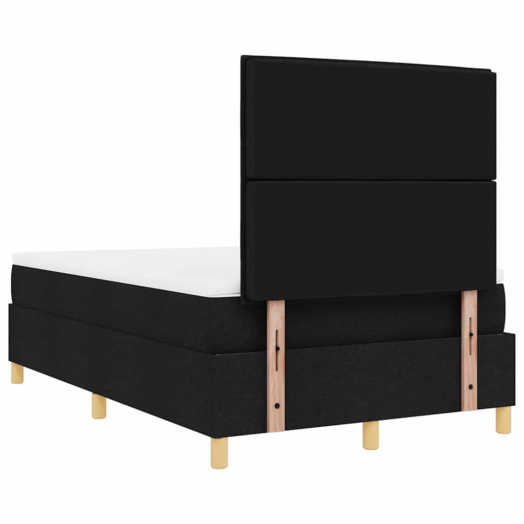 Boxspringbett mit Matratze Schwarz 120 x 190 cm Stoff